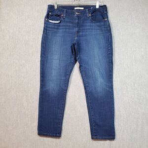 Levis Jeans Womens 30 Blue Boyfriend Cropped Ankle Tapered Leg